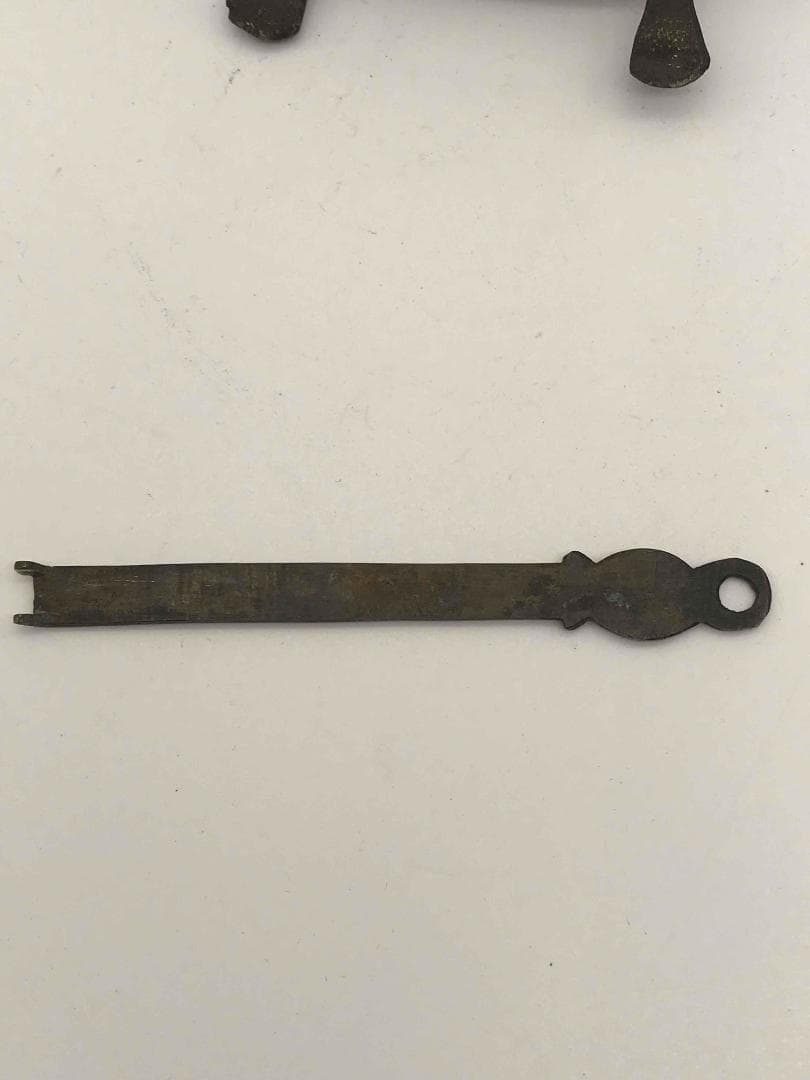 清朝民国　亀　カメ　鍵　銅鍵　四本足動かせる　手工　時代物(F-11)