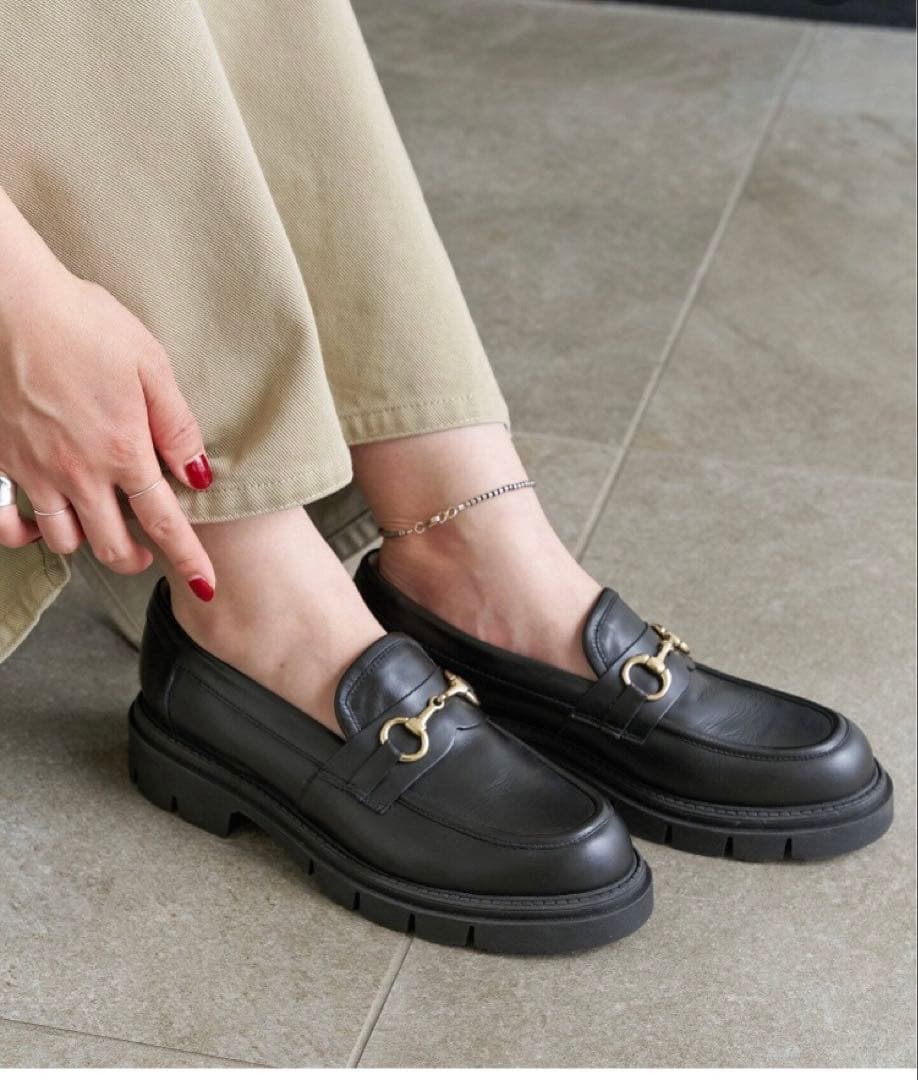 spick&span コルソローマ9 ビットツキローファー　37 ブラック