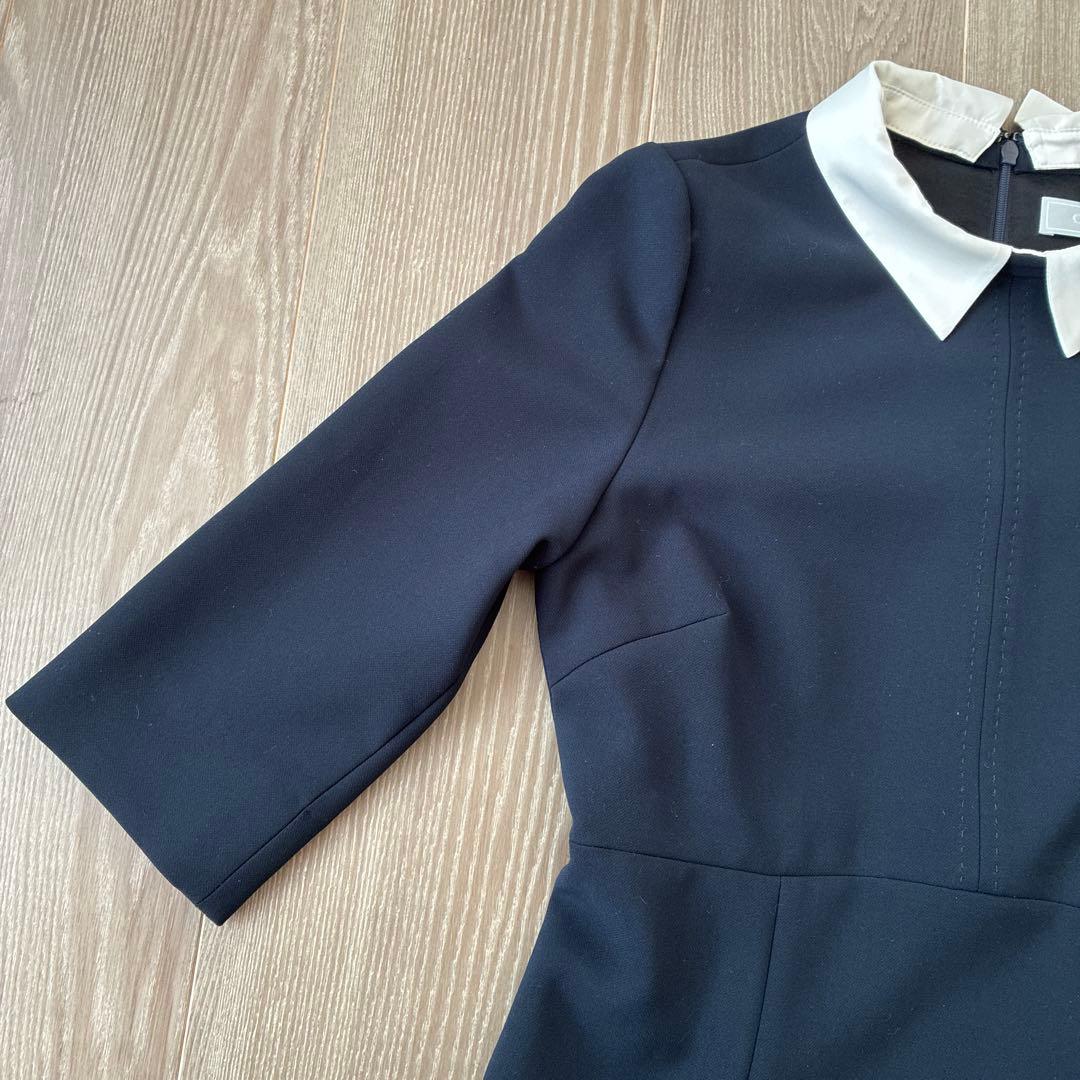 【新品未使用】CELEB ネイビー フレアワンピース 34