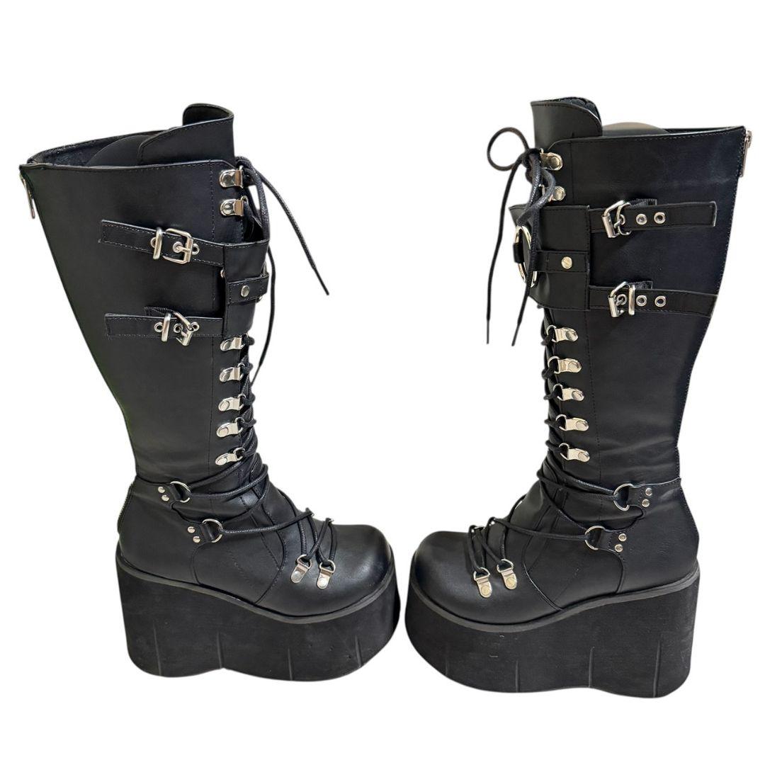 【DEMONIA】KERA-200 / 厚底ロングブーツ　US6 23〜23.5