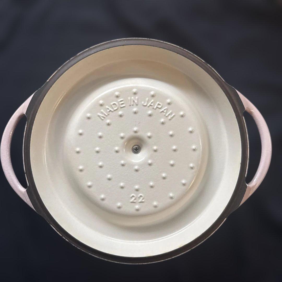 VERMICULAR オーブンポット両手鍋 パールピンク　２２ｃｍ