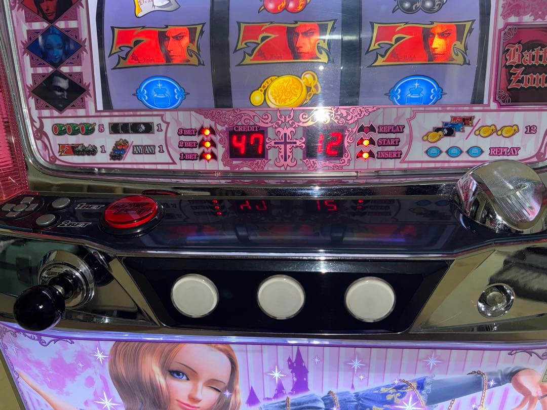 希少パチスロ実機 悪魔城ドラキュラ アンジェラパネル メダル不要機付