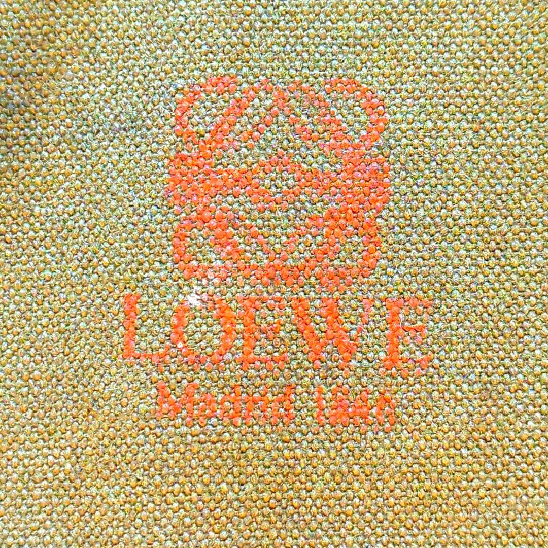 [美品] LOEWE ロエベ アナグラム レザー ブラック ショルダーバッグ