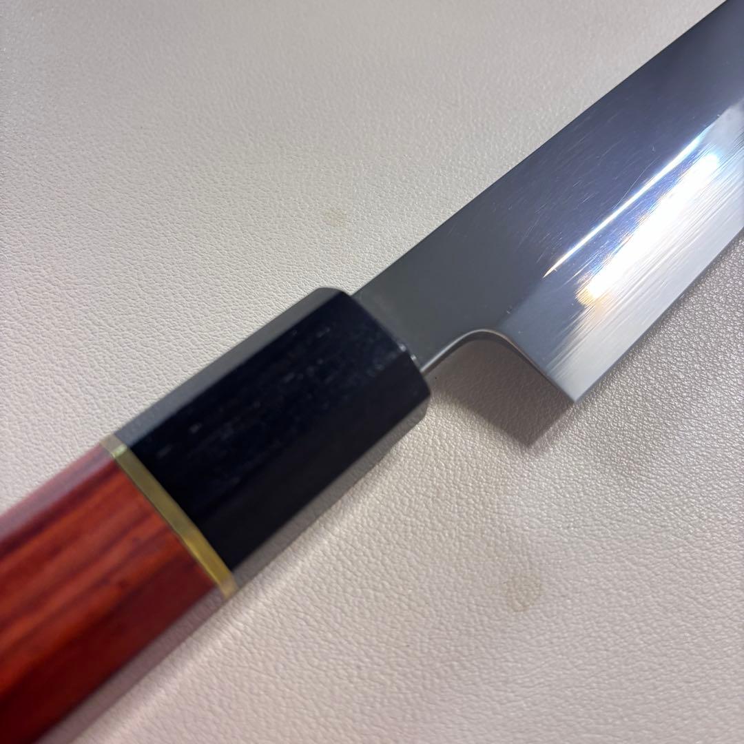 柳刃包丁 9寸 270mm 鏡面 柳刃包丁 鏡面　八角柄 刺身包丁。