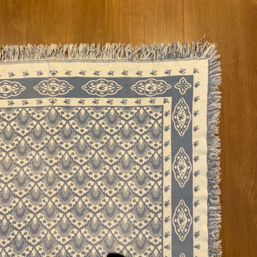 ヴィンテージ 北欧調 ゴブラン織り ラグ 大判 両面配色 140×120