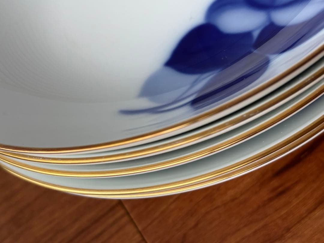 大倉陶園ブルーローズ　カップ&ソーサー6客　お皿16枚27㎝プレート計26セット