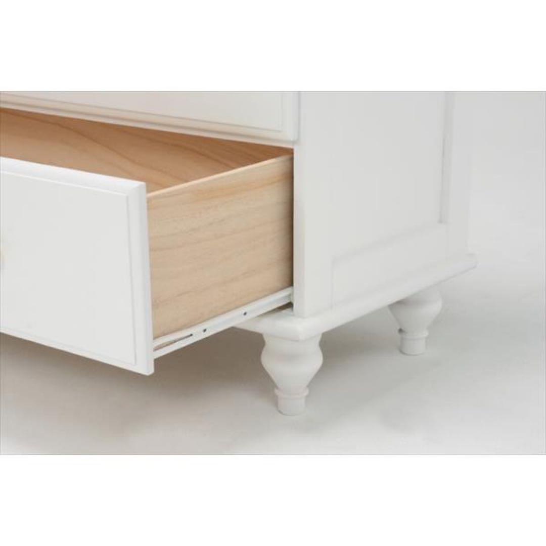 めちゃ可愛いです(*^^*) 【アンティーク風】おゃれホワイトチェスト幅60cm