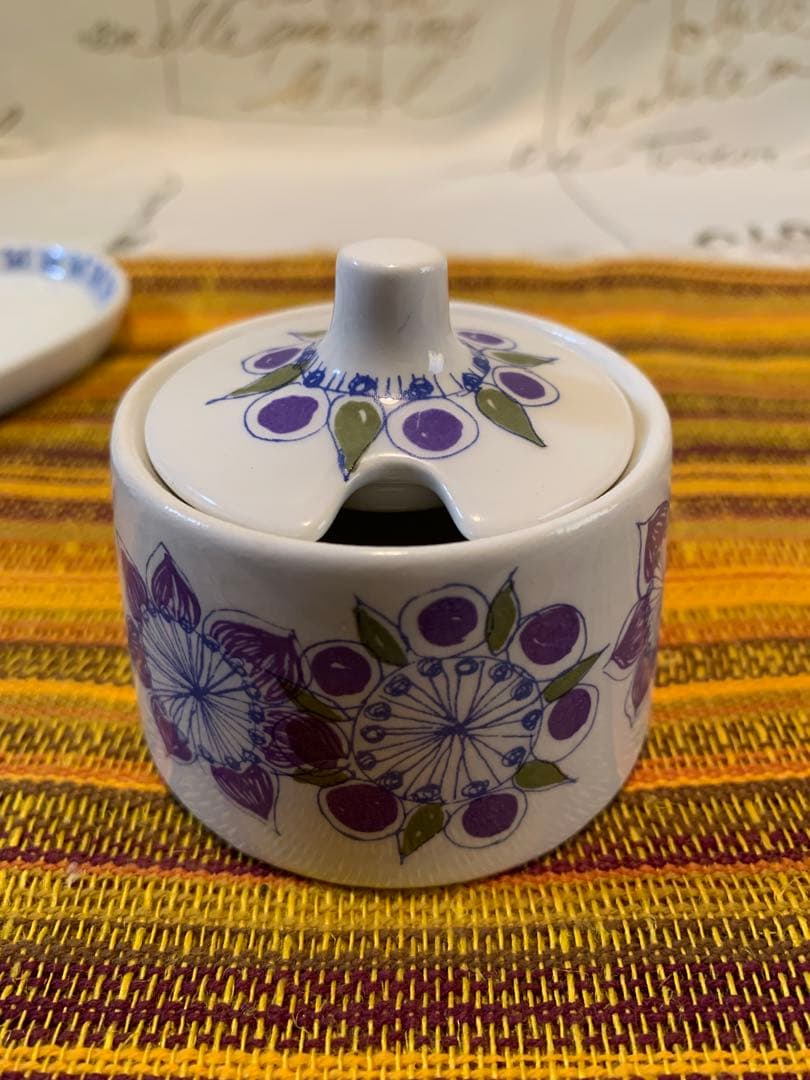 北欧ビンテージ　figgjo フィッギオ　美品Lotte柄の可愛い調味料セット！