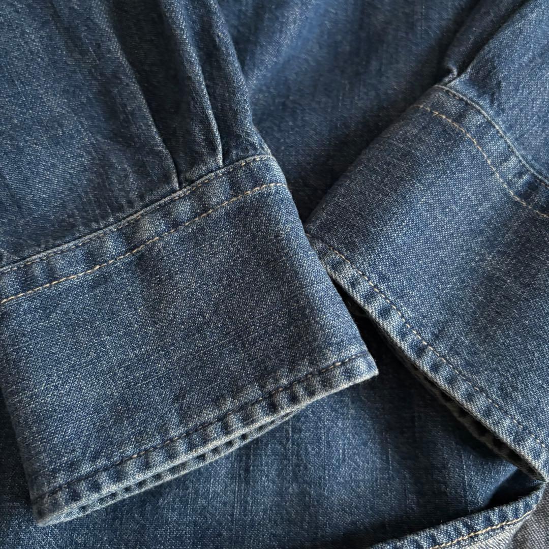 美品 ラルフローレン デニムシャツ ダンガリー M カスタムフィット インディゴ