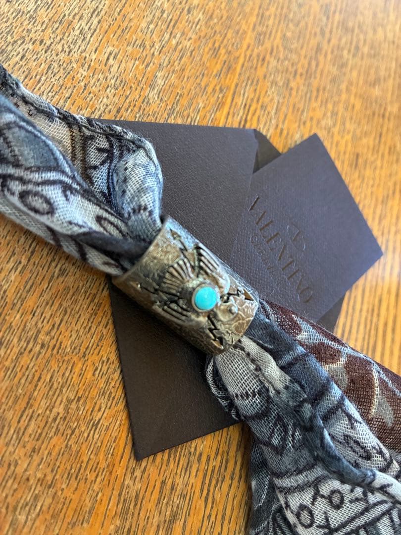 VALENTINO スカーフリング インディアンジュエリー　ナバホサンダーバード