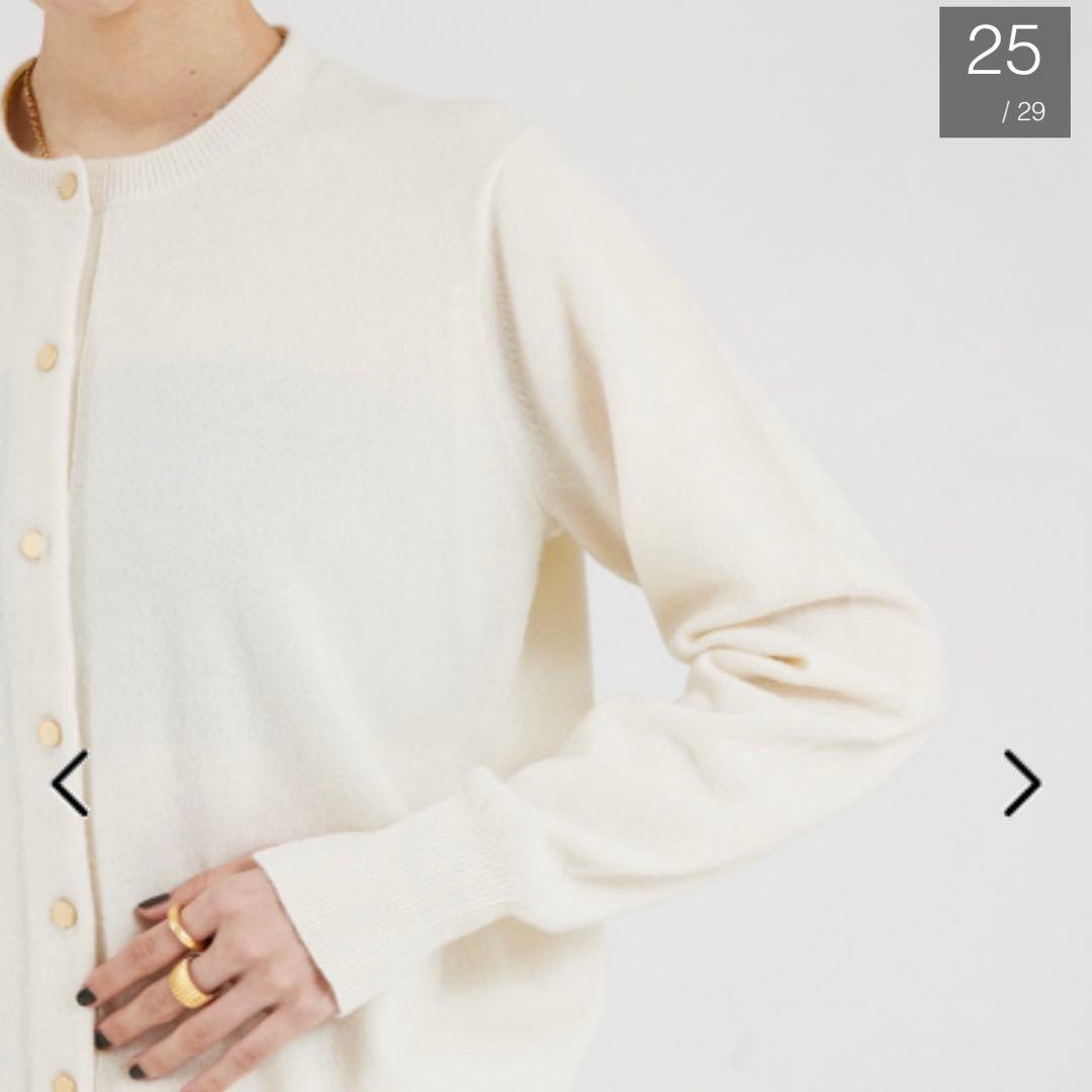 COCUCA ブラック ウールカーディガン