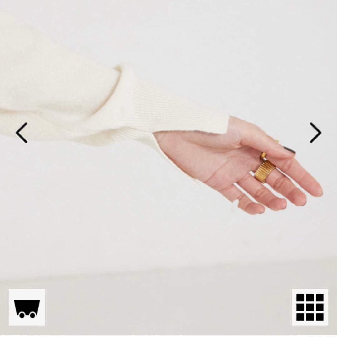 COCUCA ブラック ウールカーディガン