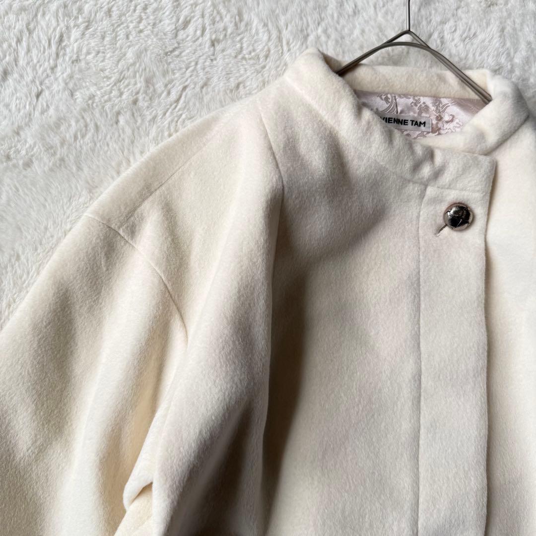 ヴィヴィアンタム ウール ロングコート アンゴラ混 0 ホワイト 美品 希少