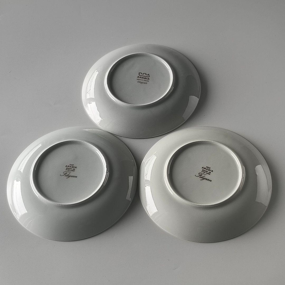 ARABIA　フィリグラン Filigran　ケーキプレート　３枚セット