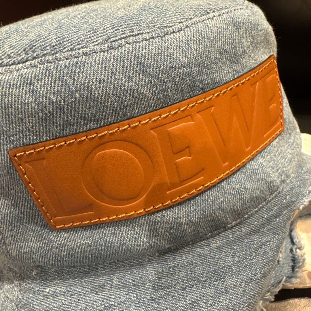 LOEWE フィッシャーマンハット　59 デニム　フリンジ
