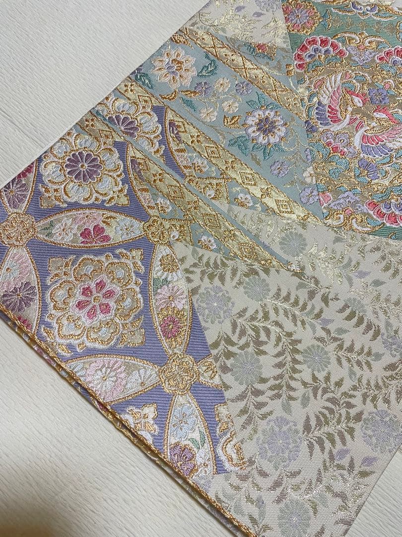 訪問着フルセット　辻ヶ花　絞り　しつけ糸付き　正絹　入学式　卒業式　向かい鳥七宝