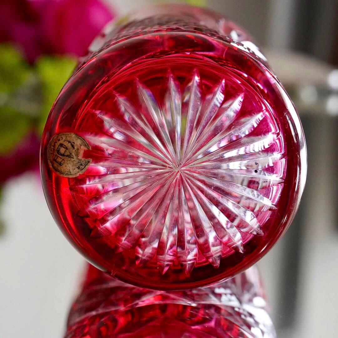 美品★オールドバカラBACCARAT 金赤被せ ドゥエ 香水瓶 Sサイズ★極希少