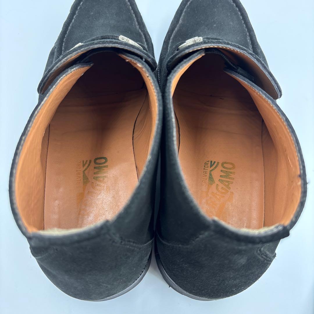 美品✨サルヴァトーレフェラガモ 黒　スエード　アンクル　ブーツ　ガンチーニ