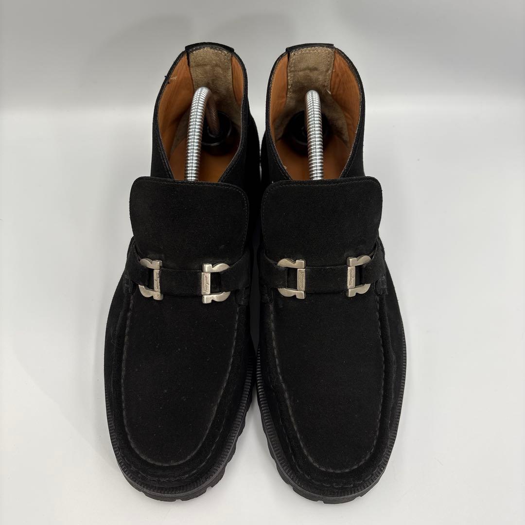 美品✨サルヴァトーレフェラガモ 黒　スエード　アンクル　ブーツ　ガンチーニ