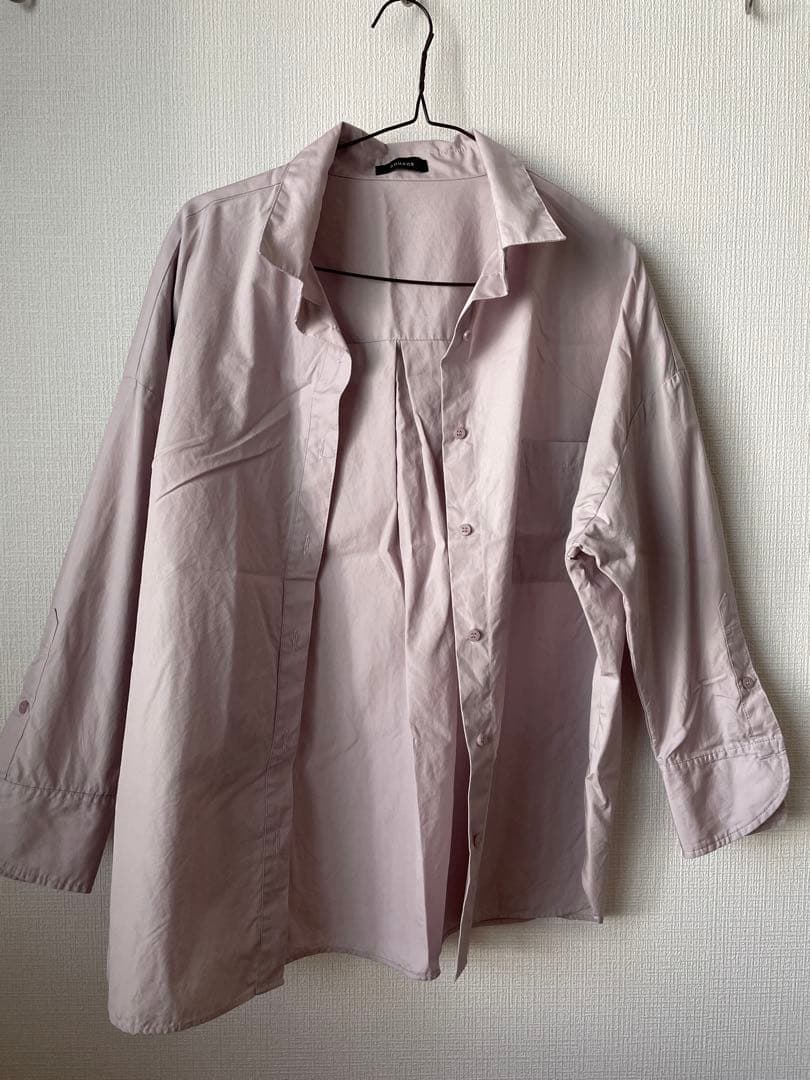 ánuans グレイッシュピンク スタンダードシャツ freesize 25aw
