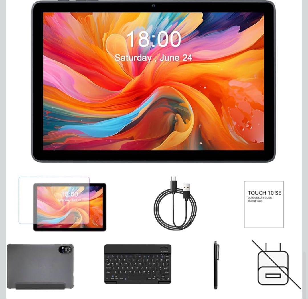 タブレット10インチGB+128GB 8000mAhキーボードセット＆ケース付き