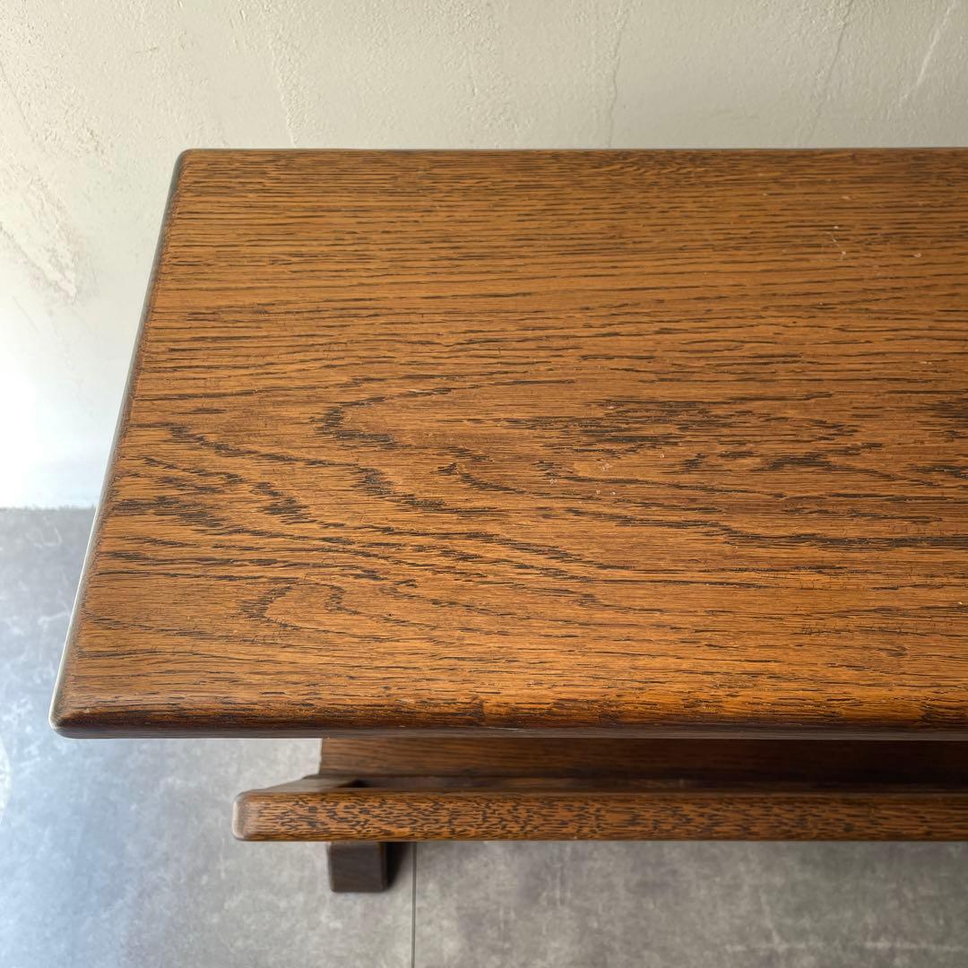 オランダ製　木製　サイドテーブル マガジンラック　オーク無垢材　百貨店