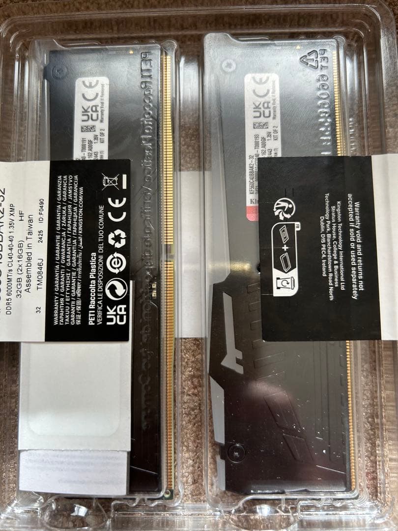 KINGSTON FURY DDR5-6000 32GB（16GB×2枚）