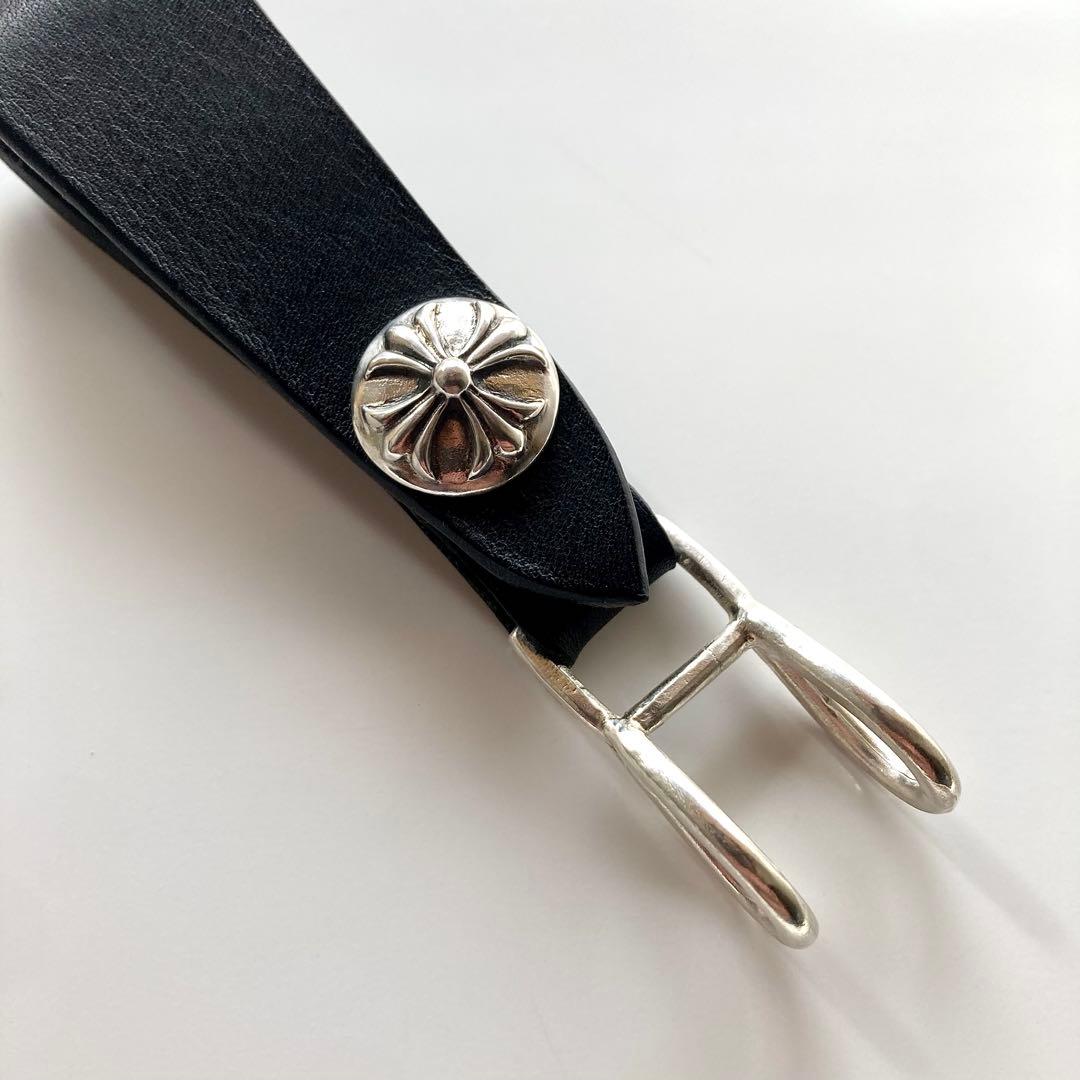 シルバー925 クロスボール　レザーベルト　BWL