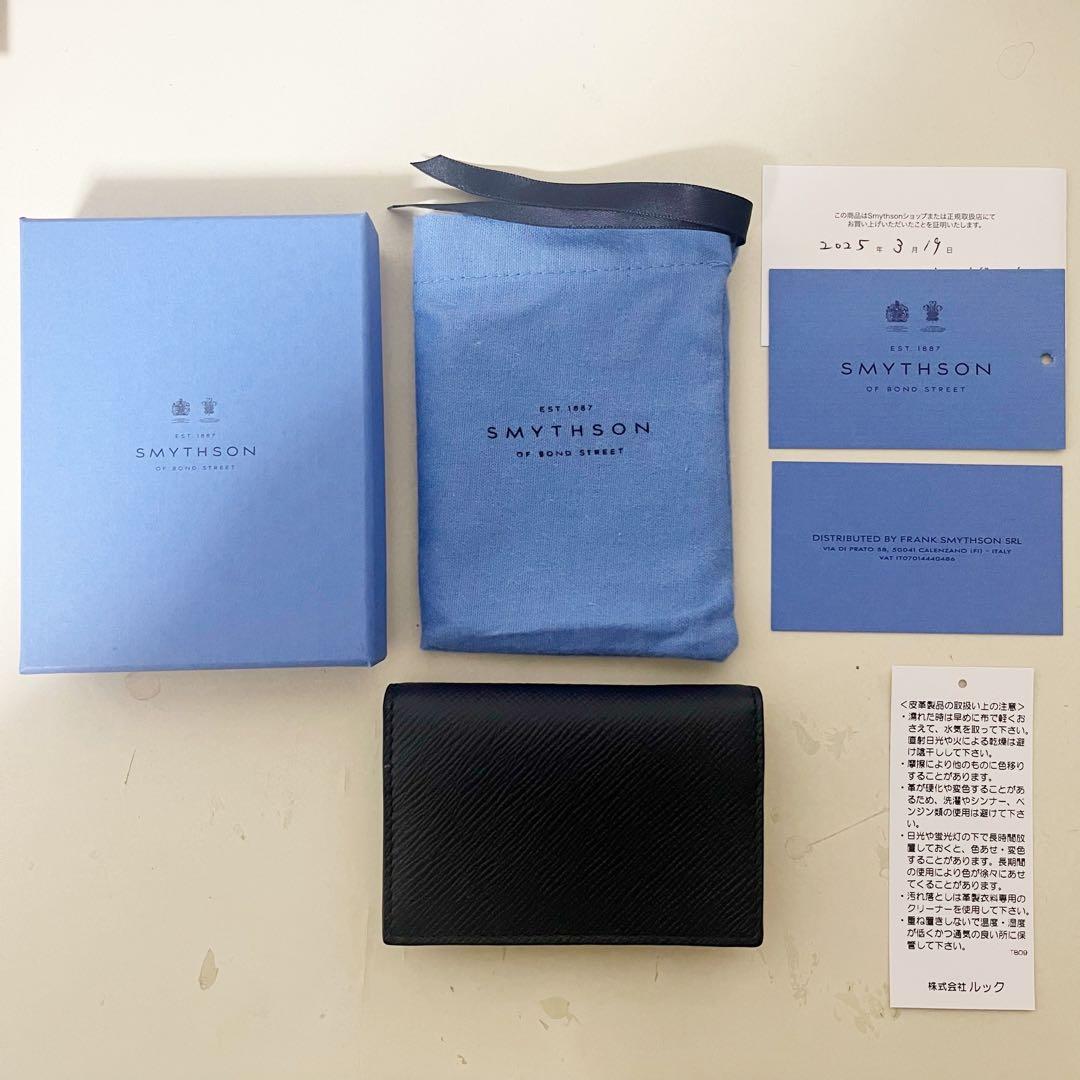 新品未使用 SMYTHSON スマイソン 名刺入れ ネイビー