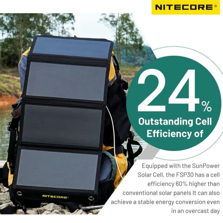 2-83　NITECORE FSP30 ソーラー充電器 折りたたみ式