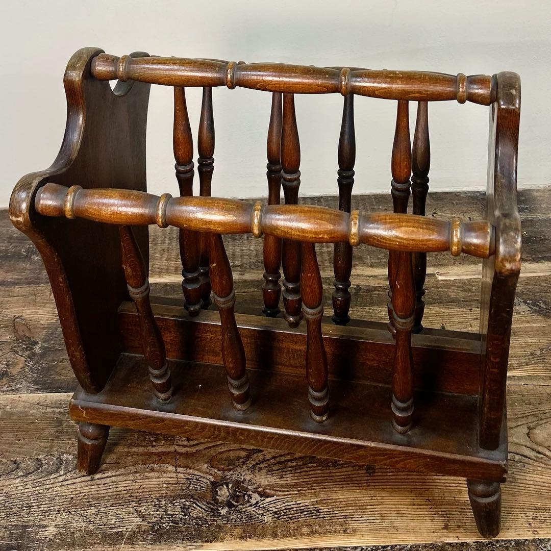 1960〜70年代 マガジンラック 木製 古家具 ヴィンテージ 日本製 輸出家具