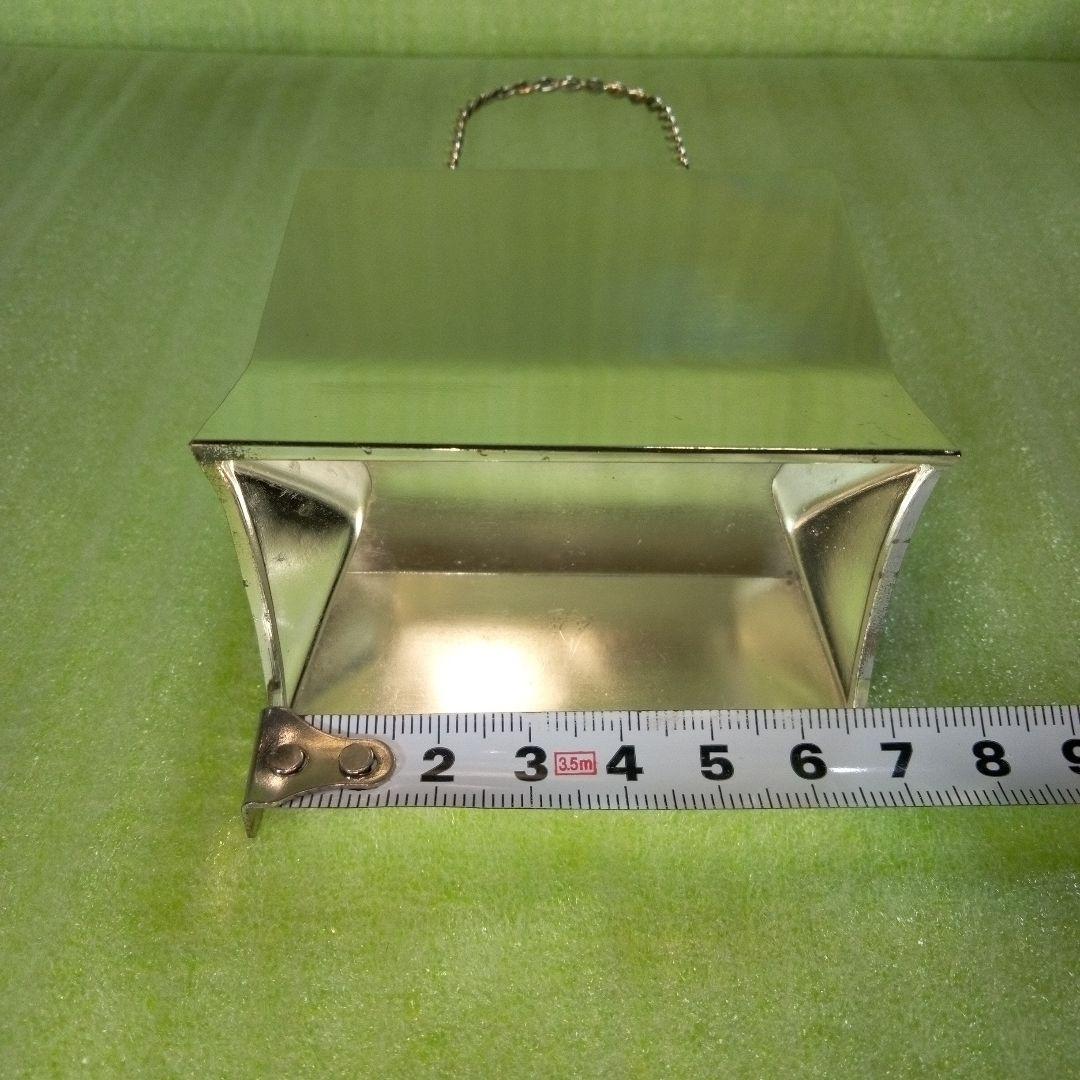 手提げ袋型金属製オブジェ　ショッピングバッグ　ミニチュアバッグ　置物　メタル