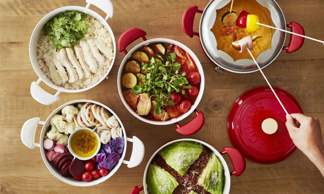 【新品未使用品】ブルーノ　マルチグリルポット　レッド