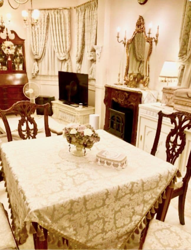 Handmadeエレガントなダマスク柄テーブルクロス