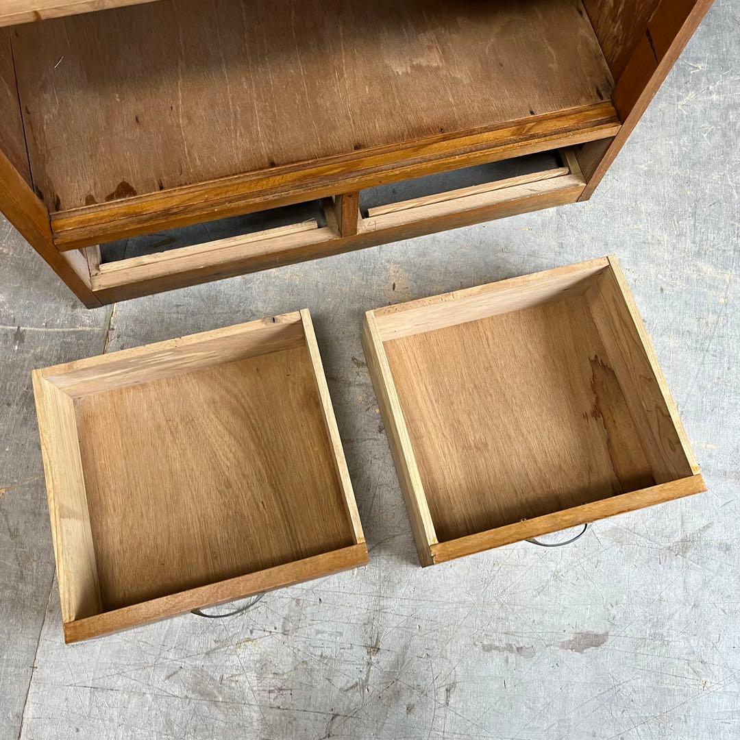 アンティーク 飾り棚 オープンラック 本棚 引き出し二杯 昭和レトロ z613