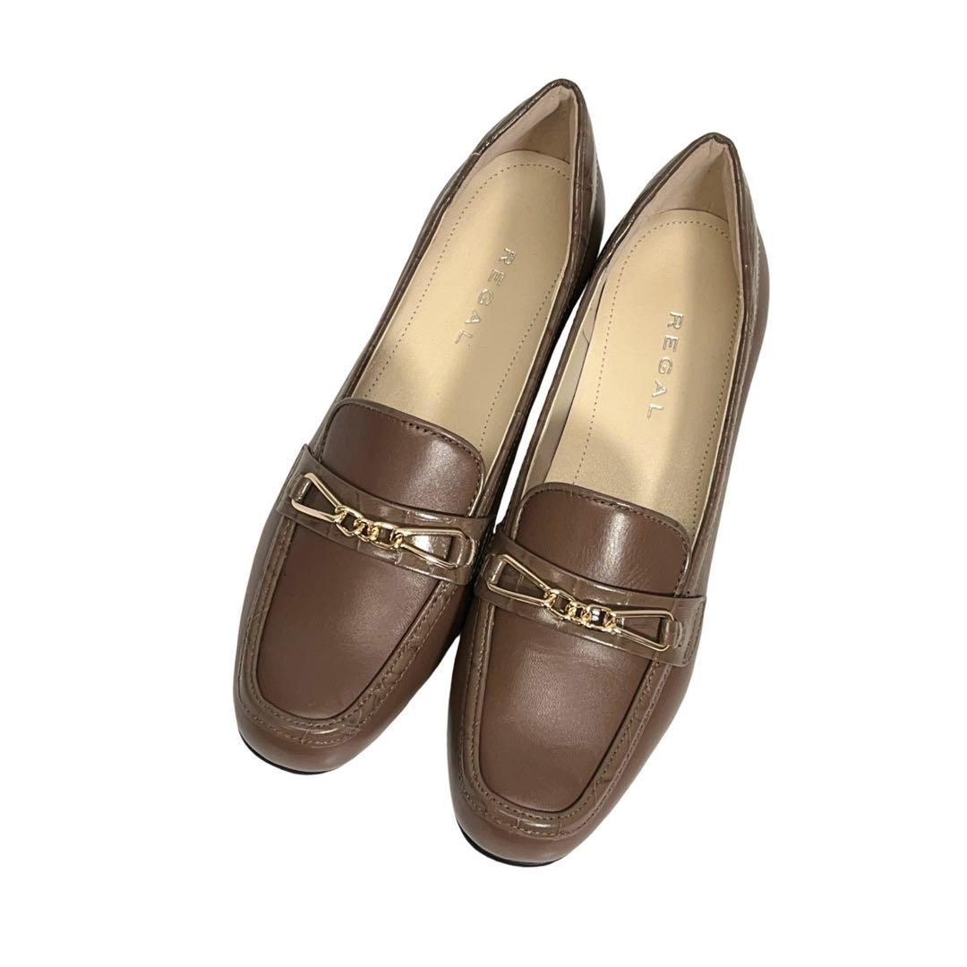 2点まとめ【新品】REGAL 本革ヒールローファー パンプス 23cm ブラウン