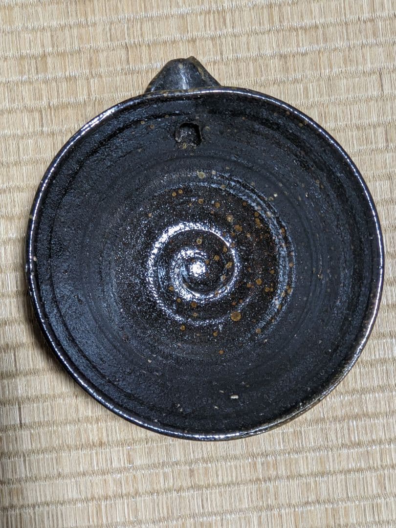 ♦片口抹茶碗 茶道具 片口酒器 ぐい呑み 窯元不明 未使用品 秀作な作家物