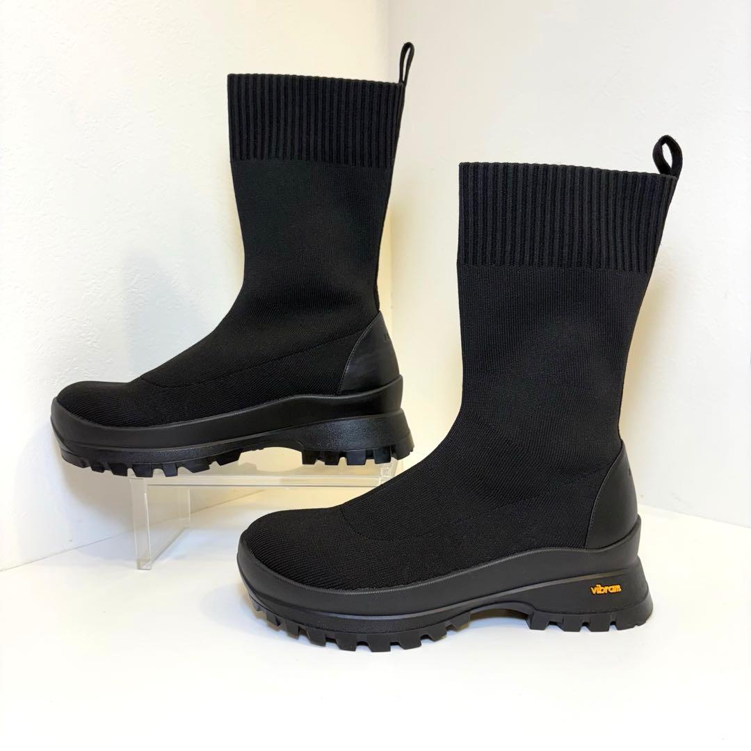 (極美品)フライアイディー ニットショートブーツ24.5cm