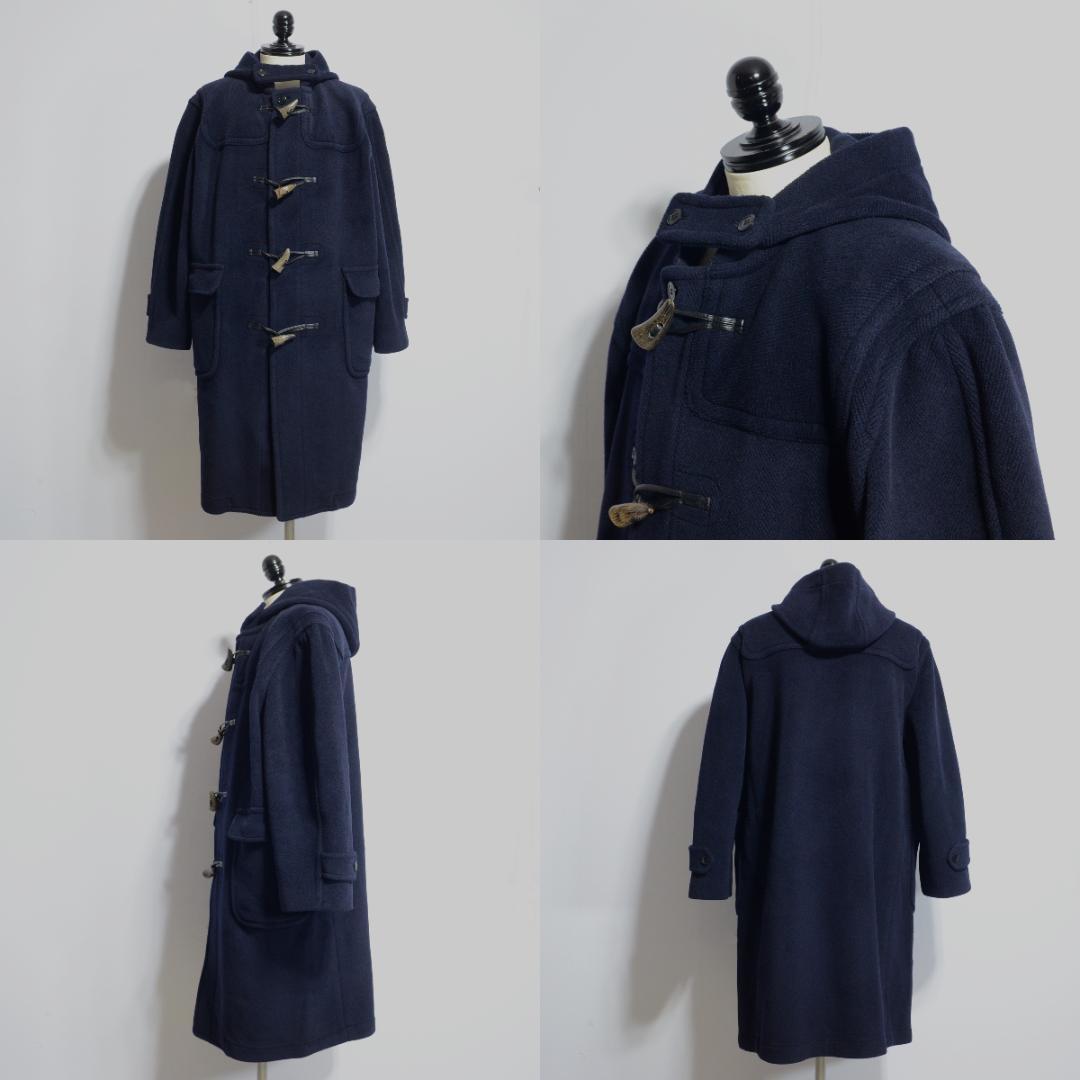 超貴重極上品　ムーアブルック製 カットパイル ダッフルコート M ネイビー