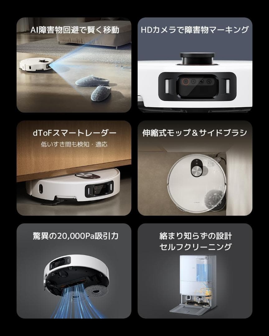 Xiaomi ロボット掃除機 5 Pro 20,000Pa