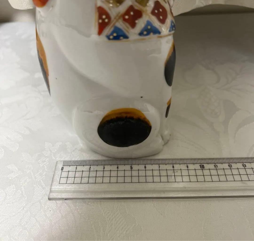 招福　招き猫 アンティーク　古瀬戸　レトロ　縁起物　約１８センチ　猫　置物