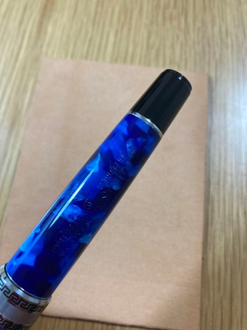 大幅値下げ！アウロラ 万年筆 青 14K金 Mニブ