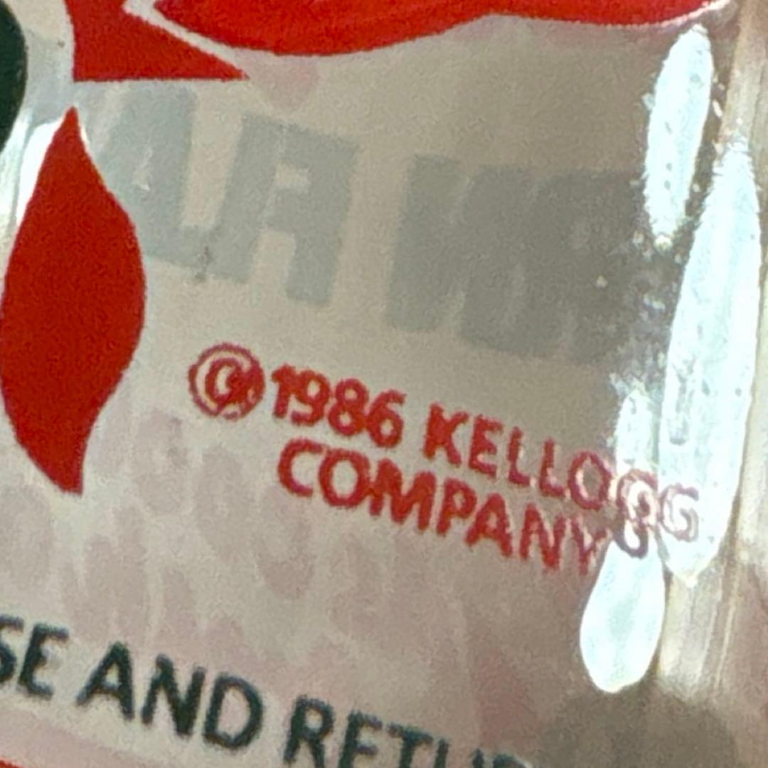 1986年　ケロッグ　ミルクボトル　アドバタイジング　瓶　コーネリアス　イギリス