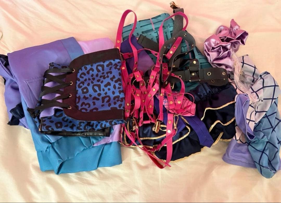 狂蘭メロコ　コスプレ　衣装　にじさんじEN ウィッグ　フルセット