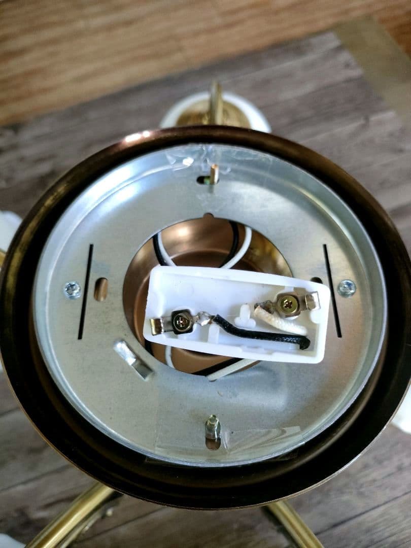 美品　ヤマギワ シャンデリア 5灯 真鍮 ガラス　ライト