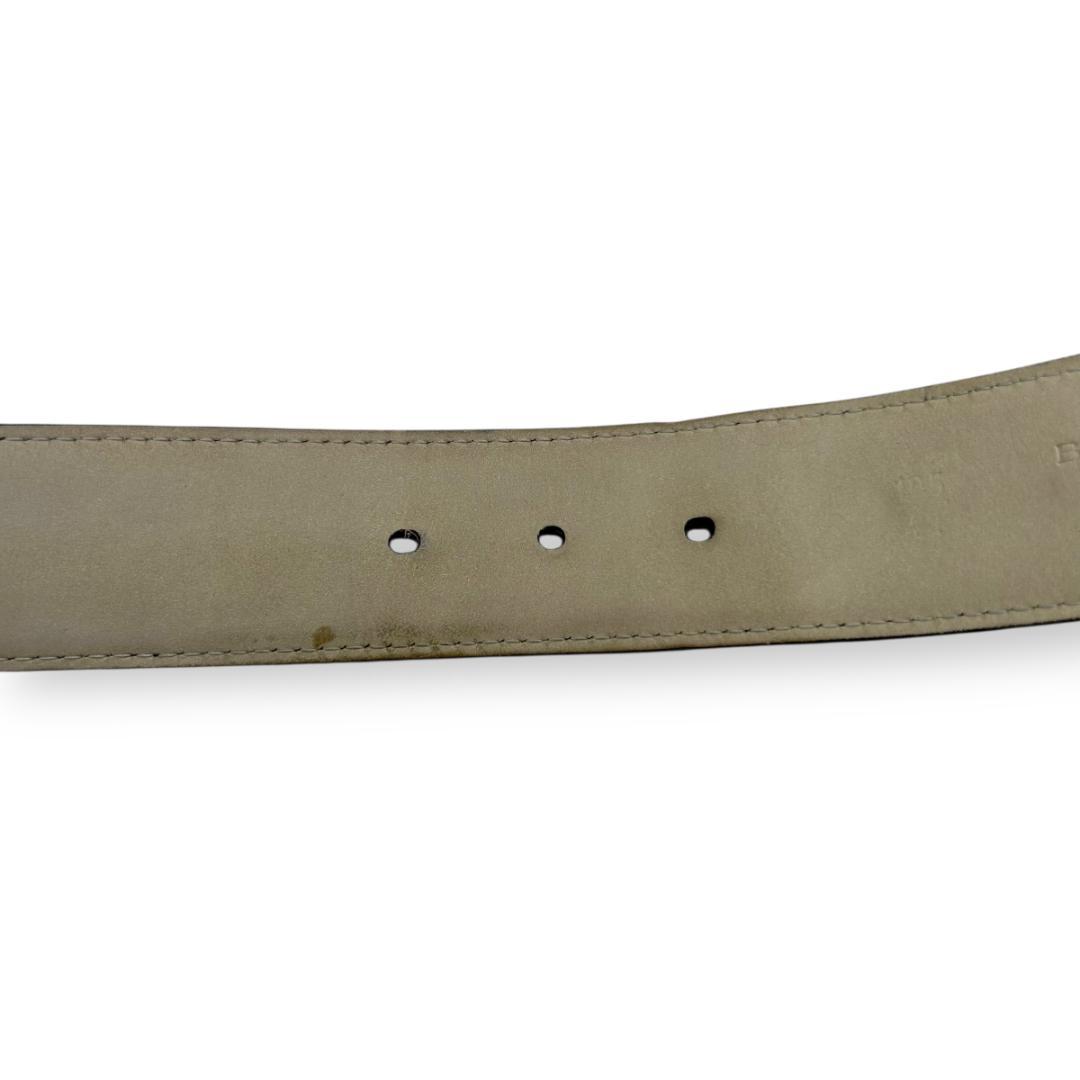 美品✨ BVLGARI ブルガリ ベルト ラウンドロゴバックル グレインレザー