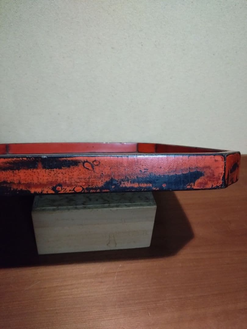 根来 隅切四方盆 室町時代 隅切折敷 矢部盆 我谷盆 木地盆