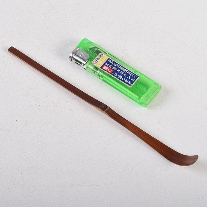 茶道具　表千家十三代即中斎　自作茶杓　銘「忠貞」　共筒共箱　M　R9269