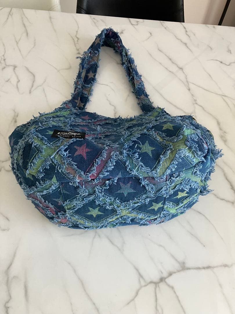 868 まゆ　大きめデニムリメイクバック　ハンドメイド 2点