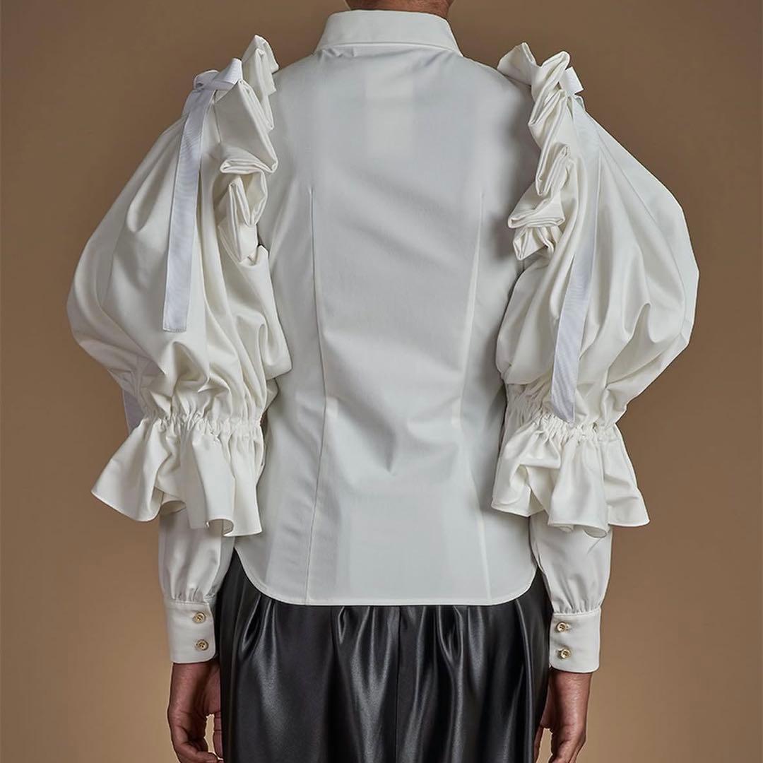 HAENGNAE ブラウス TAMAGO BLOUSE WHITE